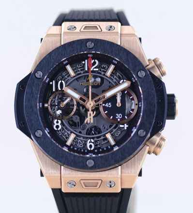  Hublot Big Bang Unico Flyback Chronograph 42mm 18K King Gold Skeleton Dial Luxury 