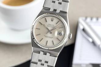 Thumbnail von Rolex Datejust Oysterquartz Silver Dial Stahl Weissgold Herrenuhr Ref. 17014