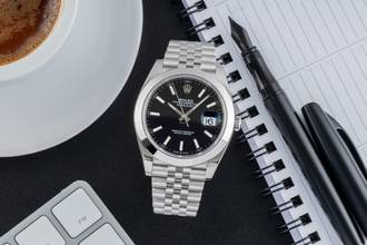 Thumbnail von Rolex Datejust 41 Black Dial Edelstahl Automatik Herrenuhr Ref. 126300 B&P 2019