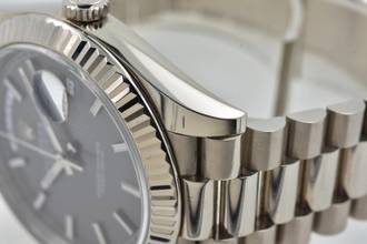 Thumbnail von Rolex Day-Date 40 Oyster Perpetual Day Date 40 18k White Gold 228239 Tapestry Grey Dial