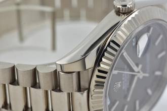 Thumbnail von Rolex Day-Date 40 Oyster Perpetual Day Date 40 18k White Gold 228239 Tapestry Grey Dial