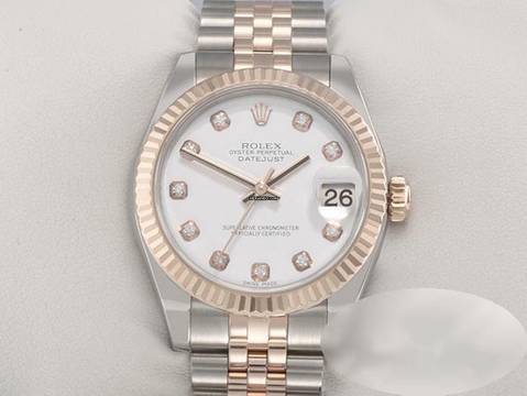  Rolex Datejust 31 31mm 178271 2018 Edelstahl Rosegold 750 Diamanten Automatik Stainless Steel 18kt Rose Gold Jubilé-band Chronometer White Dial 
