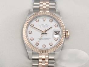 Thumbnail von Rolex Datejust 31 31mm 178271 2018 Edelstahl Rosegold 750 Diamanten Automatik Stainless Steel 18kt Rose Gold Jubilé-band Chronometer White Dial
