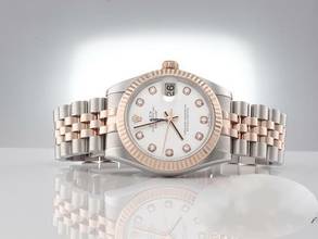 Thumbnail von Rolex Datejust 31 31mm 178271 2018 Edelstahl Rosegold 750 Diamanten Automatik Stainless Steel 18kt Rose Gold Jubilé-band Chronometer White Dial