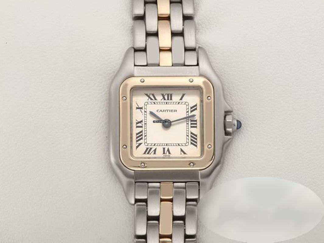 Cartier Panthère Sm Edelstahl Gelbgold 750 Damenuhr Damen Stahl Gold Steel 18kt Yellow Gold