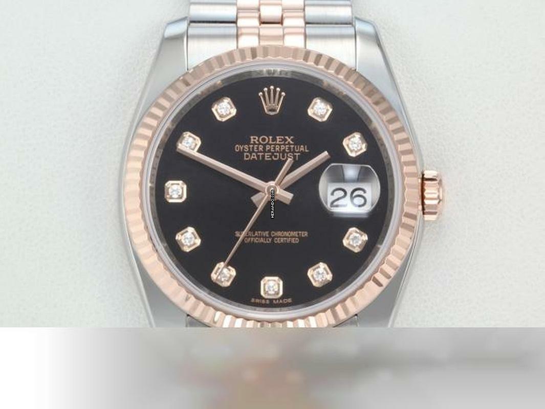 Rolex Datejust 36 36mm 116231 2018 Stahl Rosegold 750 Diamanten Automatik