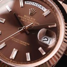 Thumbnail von Rolex Day-Date 40 40mm Everose Gold Chocolate Baguette Diamond Dial Service '25