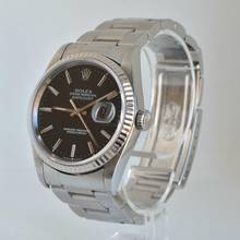 Thumbnail von Rolex Datejust 36 16234 Soleil black dial 1996 Full Set