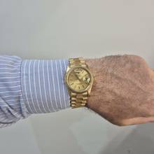 Thumbnail von Rolex Day-Date 36 36mm Presidente Bark Finish Full Gold Automático Completo