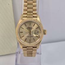 Thumbnail von Rolex Lady-Datejust Presidente Bark Finish Full Gold 26mm Autom. Completo
