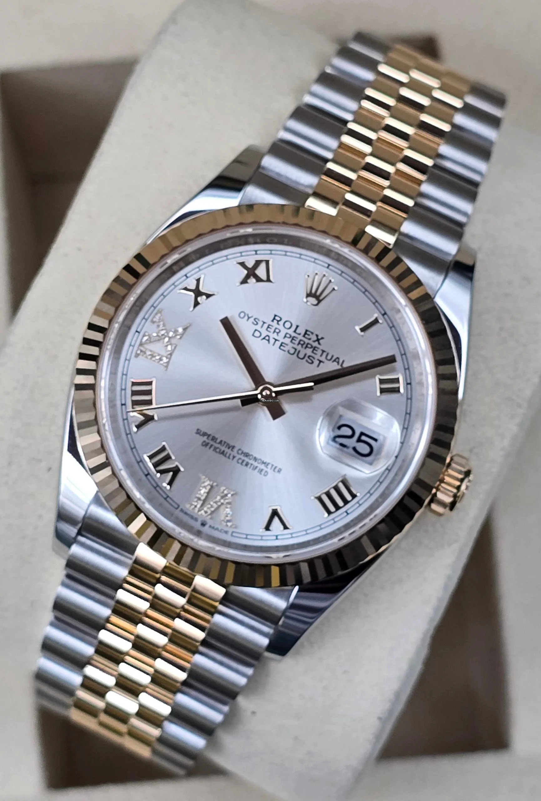 Rolex Datejust 36 36mm 126233-0031 Silver diamond-set dial Jubilee Unworn New Condition 10-2025