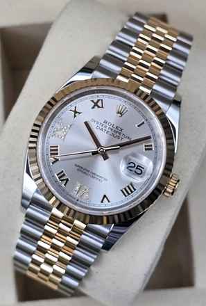  Rolex Datejust 36 36mm 126233-0031 Silver diamond-set dial Jubilee Unworn New Condition 10-2025 