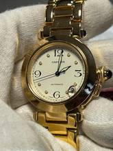 Thumbnail von Cartier Pasha C 1035 C Pasha 18K Box + Papiere Full Set-Neuer Service sofort verfügbar Einzigartiges Sammlerset-aus 1. Besitz aus 1997 !