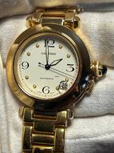 Thumbnail von Cartier Pasha C 1035 C Pasha 18K Box + Papiere Full Set-Neuer Service sofort verfügbar Einzigartiges Sammlerset-aus 1. Besitz aus 1997 !