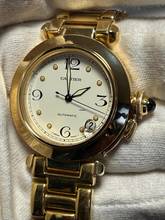 Thumbnail von Cartier Pasha C 1035 C Pasha 18K Box + Papiere Full Set-Neuer Service sofort verfügbar Einzigartiges Sammlerset-aus 1. Besitz aus 1997 !