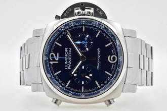 Thumbnail von Panerai Luminor Chronograph 44mm PAM 1110 Blue Dial Bracelet