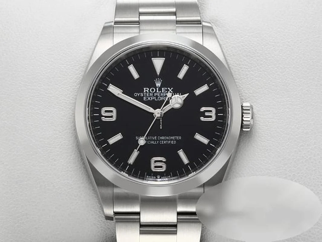  Rolex Explorer 36 124270 2021 Edelstahl Automatik Stahl Herrenuhr Stainless Steel Oyster-band Chronometer Black Dial 