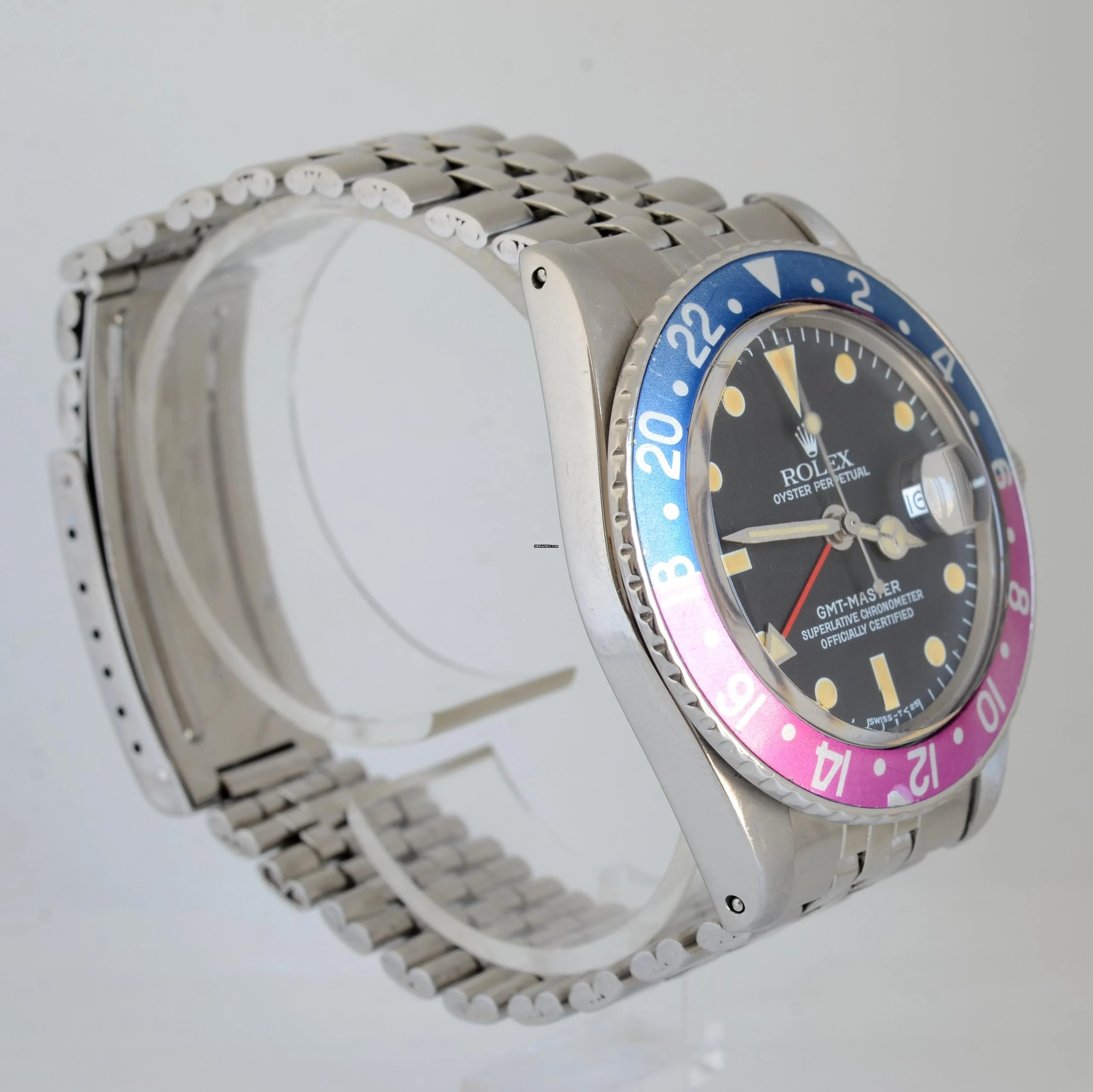  Rolex GMT-Master 1675 Pepsi fuchsia bezel 1966’s Full Set 