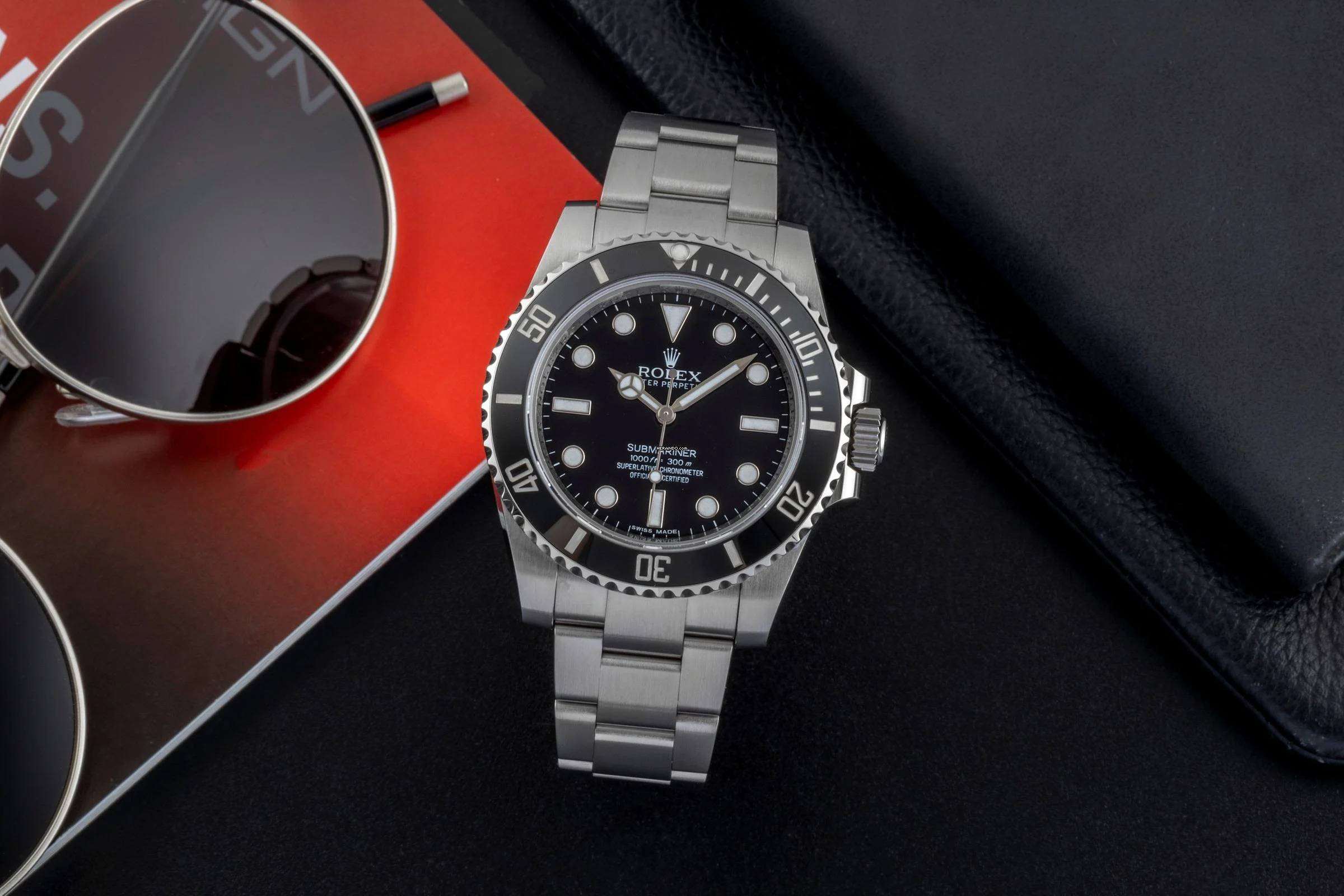  Rolex Submariner (No Date) Stahl Automatik Herrenuhr Ref. 114060 B&P 2012 