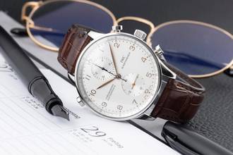 Thumbnail von IWC Portugieser Chronograph Rattrapante Chronograph Edelstahl Handaufzug Ref. IW371202 B&P