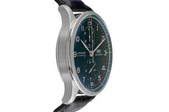 Thumbnail von IWC Portugieser Chronograph Green Dial Stahl Automatik Herrenuhr IW371615 B&P