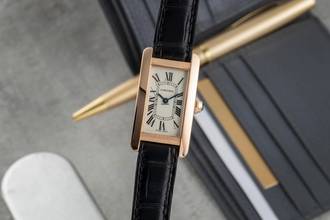 Thumbnail von Cartier Tank Américaine 18k Rotgold Quarz Damenuhr Ref. W2607456 B&P