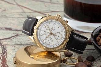 Thumbnail von Breitling Chronomat Chronograph 18k (0,750) Gold Automatik Ref. K13047