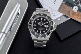 Thumbnail von Rolex Sea-Dweller Single Red Edelstahl Herrenuhr Ref. 126600