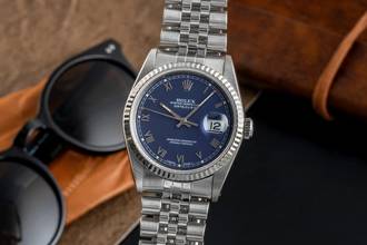 Thumbnail von Rolex Datejust 36 Blue Roman Dial Stahl / Weissgold Ref. 16234 L-Serie Box