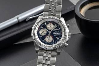 Thumbnail von Breitling Bentley GT Chronograph Edelstahl Automatik Ref. A13362 B&P 2009