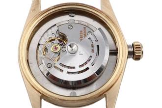 Thumbnail von Rolex Oyster Perpetual Date 18k Gold Damenuhr Ref.6624 vintage Klassiker