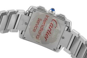 Thumbnail von Cartier Tank Française Chronograph Edelstahl Quarz Herrenuhr Ref. W51001Q3
