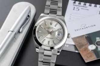 Thumbnail von Rolex Datejust 41 Silver Dial Edelstahl Automatik Herrenuhr Ref. 126300 B&P 2018