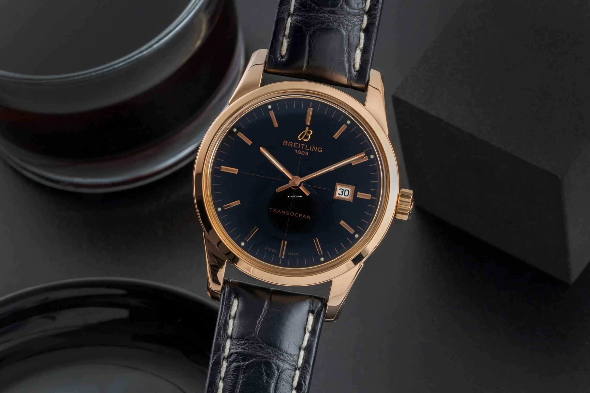 Breitling Transocean 18k Rotgold Automatik Ref. R10360 Box und Papiere 2017