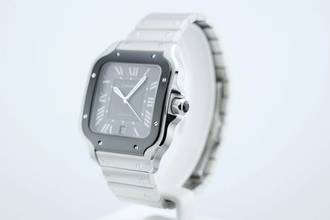 Thumbnail von Cartier Santos Large - Box+Papers - Cartier Warranty Until 2029 - Additional Rubber Strap WSSA0037 2021