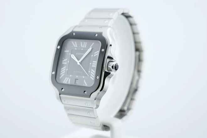  Cartier Santos Large - Box+Papers - Cartier Warranty Until 2029 - Additional Rubber Strap WSSA0037 2021 