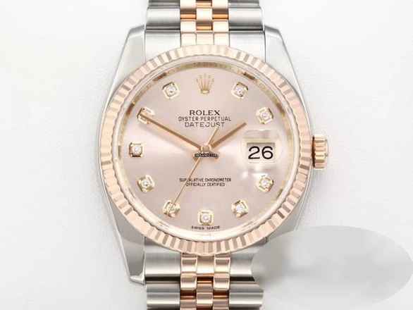  Rolex Datejust 36 36mm 116231 2011 Stahl Rosegold 750 Diamanten Automatik 
