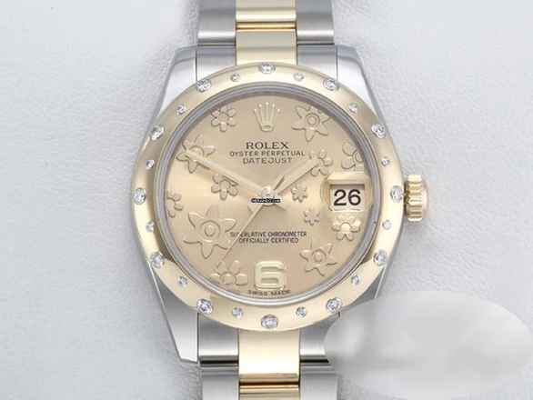  Rolex Datejust 31 Medium 31mm 178343 2013 Stahl Gelbgold 750 Diamanten Automatik Stainless Steel 18kt Yellow Gold Oyster-band Chronometer 