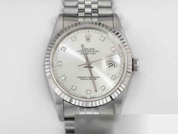  Rolex Datejust 36 36mm 16234 Stahl Weissgold 750 Diamanten Automatik Stainless Steel Jubilé-band Oyster Chronometer 