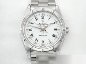 Thumbnail von Rolex Air King 34mm Edelstahl Automatik 14010 Medium Stahl Damen Stainless Steel Oyster-band White Dial