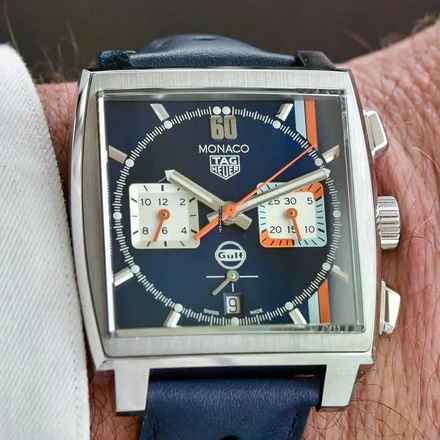  TAG Heuer Monaco Chronograph X Gulf Edition NEW FULL SET 