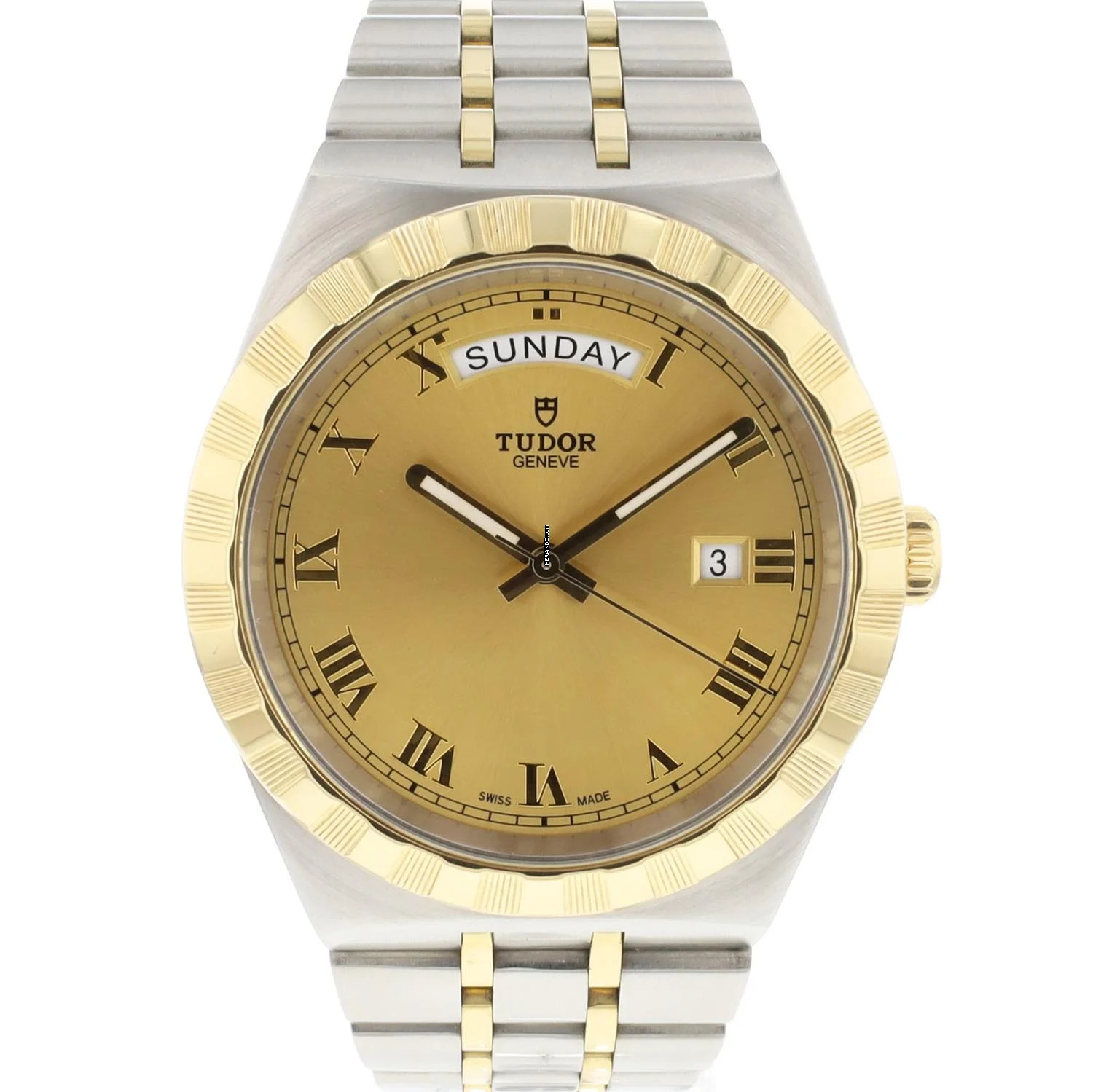 Tudor Royal Day-Date Steel Gold Roman Dial