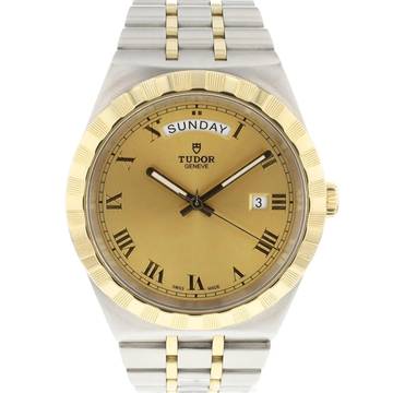  Tudor Royal Day-Date Steel Gold Roman Dial 