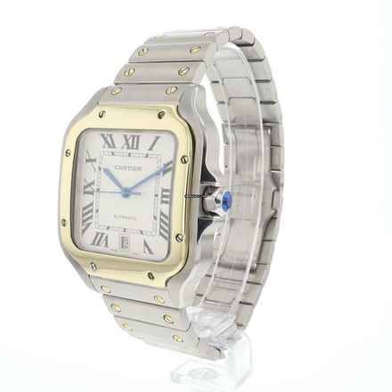  Cartier Santos Large Automatic Steel Gold 