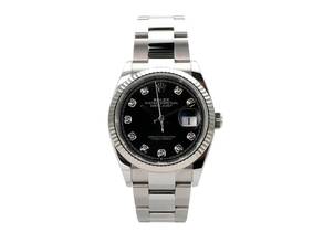 Thumbnail von Rolex Datejust 36 Oystersteel Weißgold Ref. 126234 Schwarz Diamant