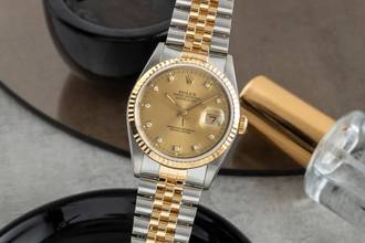 Thumbnail von Rolex Datejust 36 Stahl / Gold Diamond Dial Automatik Herren Ref. 16233 X-Serie