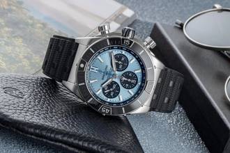 Thumbnail von Breitling Chronomat 44 B01 Ice Blue Stahl / Platin Ref. PB0136251C1S1 B&P 2024