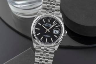 Thumbnail von Rolex Datejust 36 Black Dial Stahl Automatik Herren Ref. 126200 Box & Papiere 2025