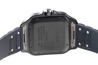 Thumbnail von Cartier Santos Black Edelstahl Automatik Herrenuhr Ref. WSSA0039 B&P 2020