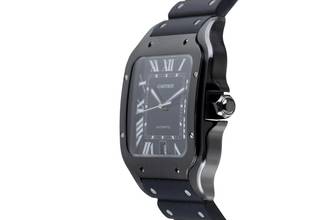 Thumbnail von Cartier Santos Black Edelstahl Automatik Herrenuhr Ref. WSSA0039 B&P 2020